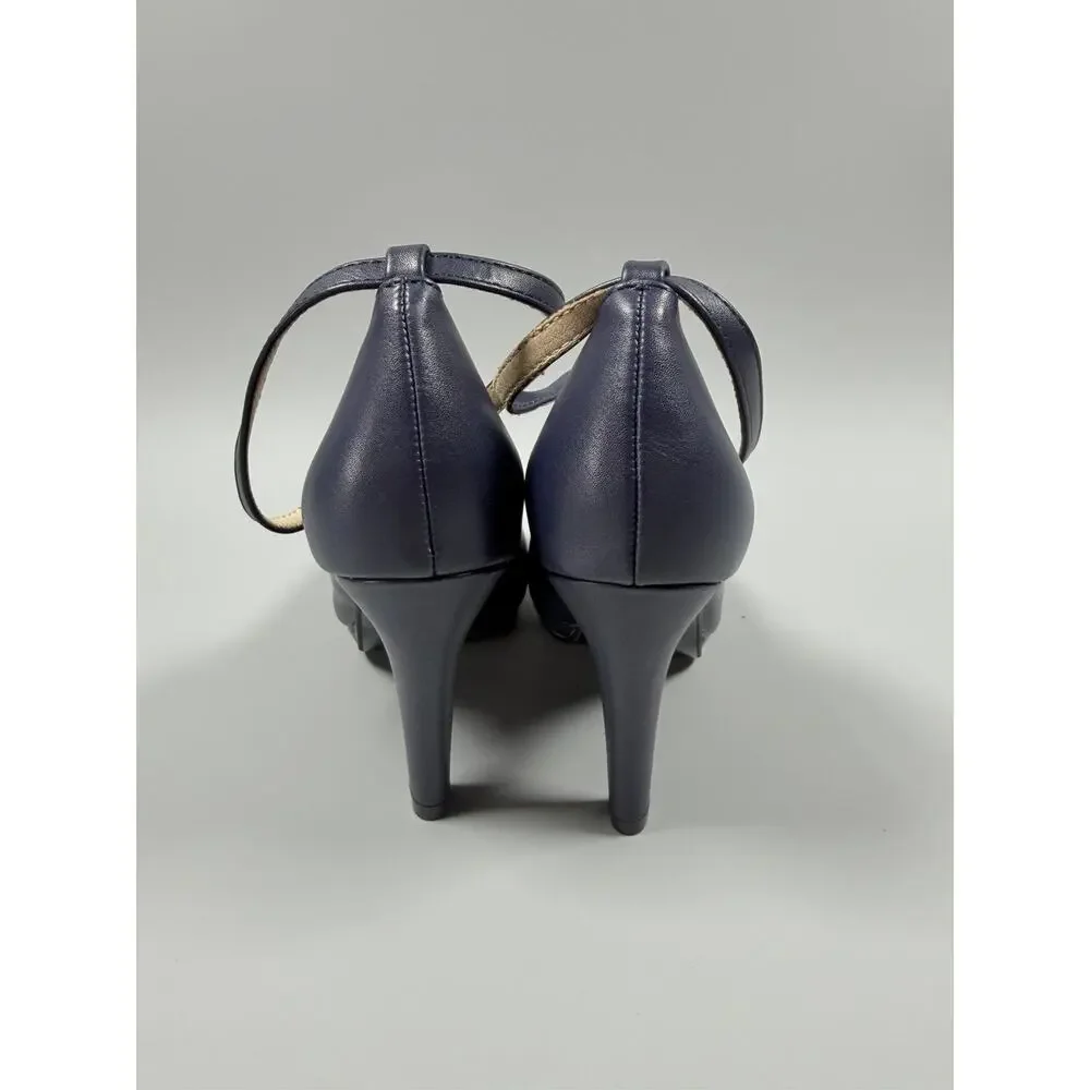 IDIFU Women’s Tracy Platform High Heel Pumps Blue/Navy Size 5.5 - Picture 5 of 7